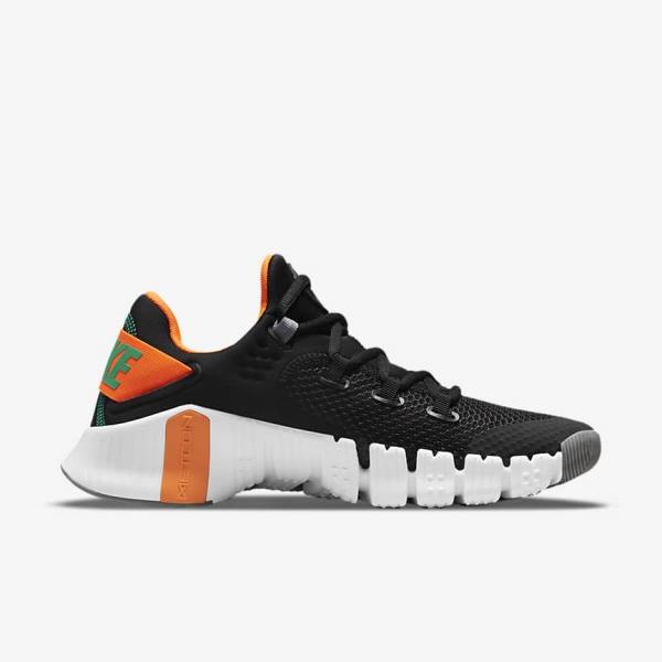 Nike Free Metcon 4 Sportschuhe Damen Schwarz Orange Weiß Türkis | NK738TXZ