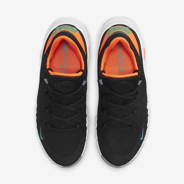 Nike Free Metcon 4 Sportschuhe Damen Schwarz Orange Weiß Türkis | NK738TXZ