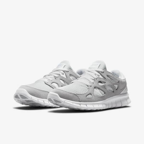 Nike Free Run 2 Sneakers Herren Grau Weiß Platin | NK148SEA