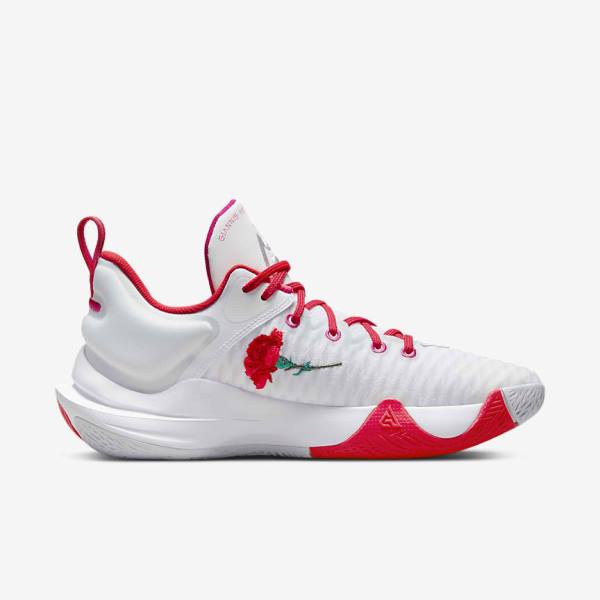 Nike Giannis Immortality Basketballschuhe Herren Weiß Rosa Platin Rot | NK246VZQ