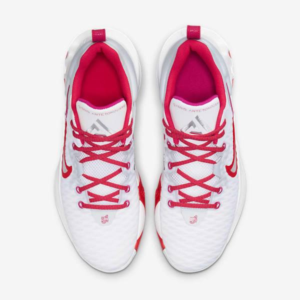 Nike Giannis Immortality Basketballschuhe Herren Weiß Rosa Platin Rot | NK246VZQ