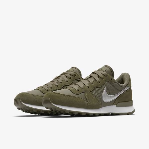 Nike Internationalist Glitter Sneakers Damen Olivgrün Weiß Olivgrün | NK418YBR