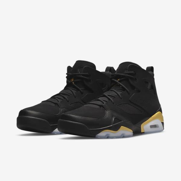 Nike Jordan Flight Club 91 Jordan Schuhe Herren Schwarz Metal Gold | NK609KNV