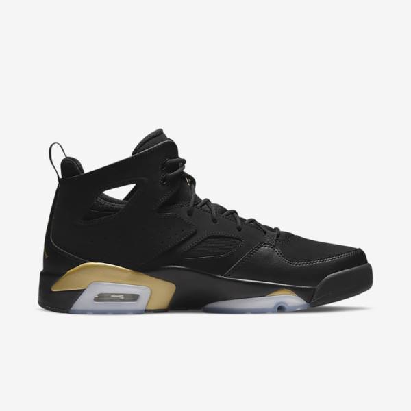 Nike Jordan Flight Club 91 Sneakers Herren Schwarz Metal Gold | NK145YSL