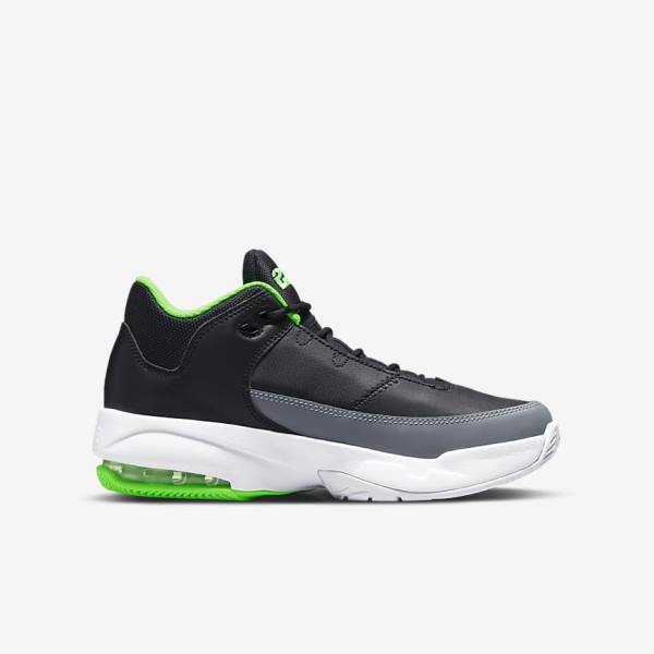 Nike Jordan Max Aura 3 Older Sneakers Kinder Schwarz Grau Weiß Grün | NK856ERP