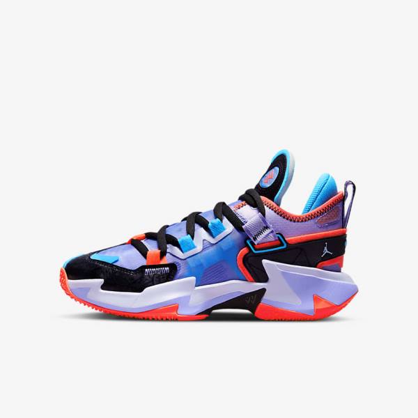 Nike Jordan Why Not Zer0.5 Older Basketballschuhe Kinder Schwarz Blau Hellrot | NK305KRS