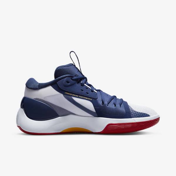 Nike Jordan Zoom Separate Basketballschuhe Herren Navy Weiß Rot Gold | NK762CQN