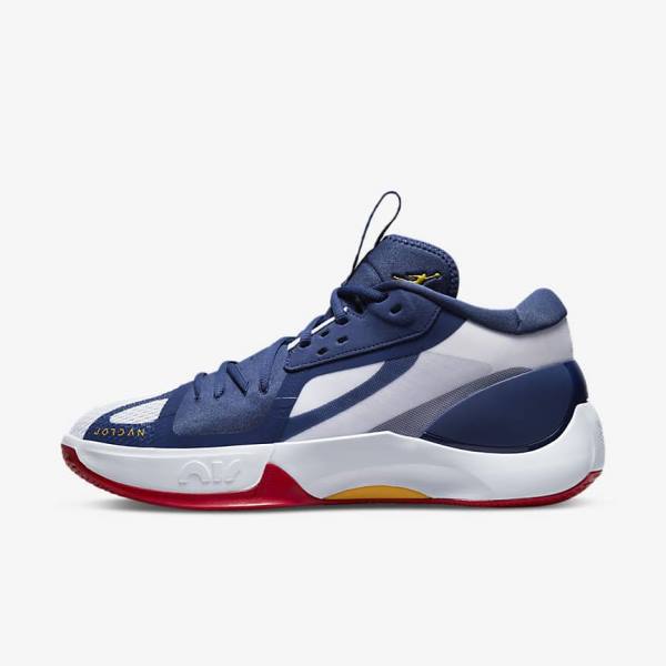 Nike Jordan Zoom Separate Basketballschuhe Herren Navy Weiß Rot Gold | NK762CQN