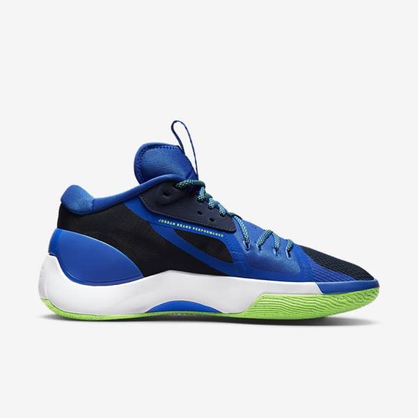 Nike Jordan Zoom Separate Basketballschuhe Herren Navy Blau Weiß Grün | NK817TIC