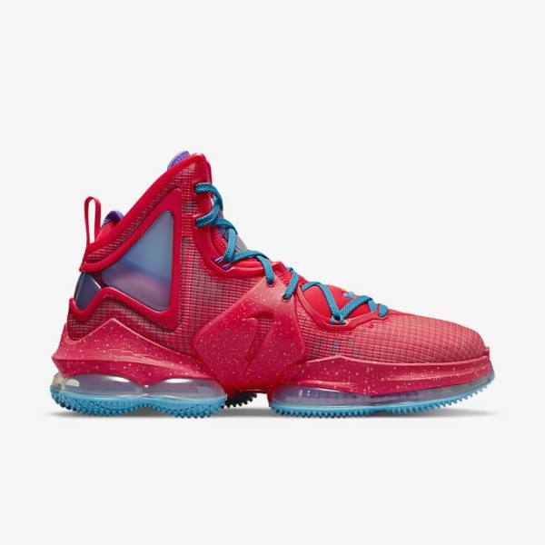 Nike LeBron 19 Basketballschuhe Damen Rot Blau Lila Rot | NK546LGS