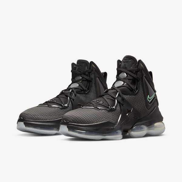 Nike LeBron 19 Basketballschuhe Damen Schwarz Dunkelgrau Grün | NK109ODU