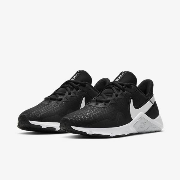 Nike Legend Essential 2 Sportschuhe Damen Platin Lila Grau Lila Weiß | NK032AIS