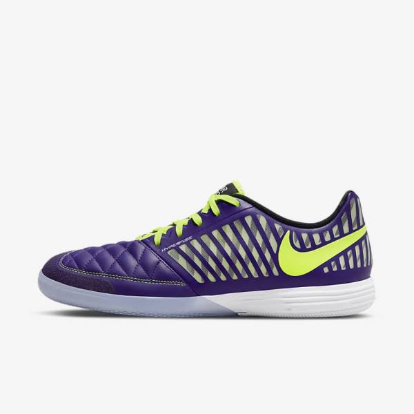 Nike Lunar Gato II IC Indoor Court Fußballschuhe Herren Lila Schwarz Weiß | NK126UZY