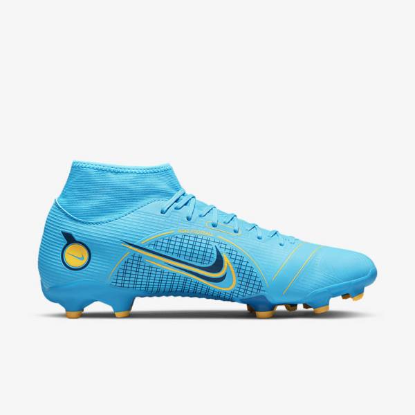 Nike Mercurial Superfly 8 Academy MG Multi-Grounds Fußballschuhe Herren Blau Orange | NK093WDQ