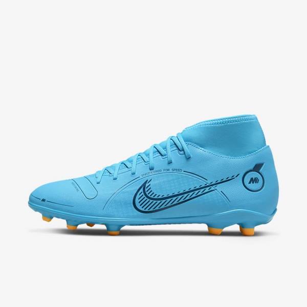 Nike Mercurial Superfly 8 Club MG Multi-Grounds Fußballschuhe Damen Blau Orange | NK128FVY