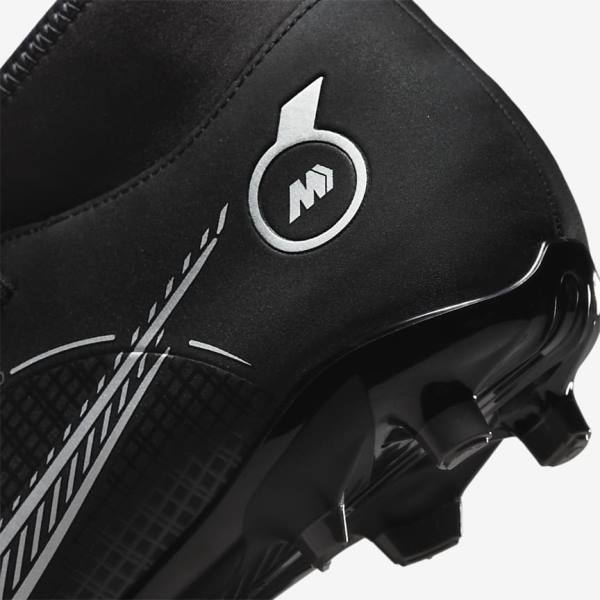 Nike Mercurial Superfly 8 Club MG Multi-Grounds Fußballschuhe Herren Schwarz Grau Metal Silber | NK728UWE