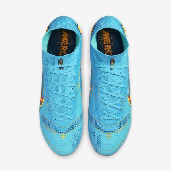 Nike Mercurial Superfly 8 Elite AG Artificial-Grasss Fußballschuhe Herren Blau Orange | NK783XIM