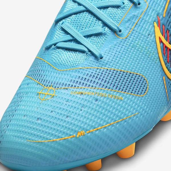 Nike Mercurial Superfly 8 Elite AG Artificial-Grasss Fußballschuhe Herren Blau Orange | NK783XIM