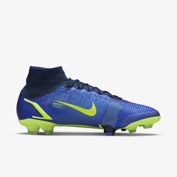 Nike Mercurial Superfly 8 Elite FG Firm-Grounds Fußballschuhe Damen Blau | NK261GKP