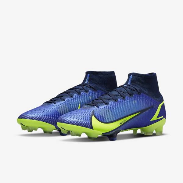 Nike Mercurial Superfly 8 Elite FG Firm-Grounds Fußballschuhe Damen Blau | NK261GKP