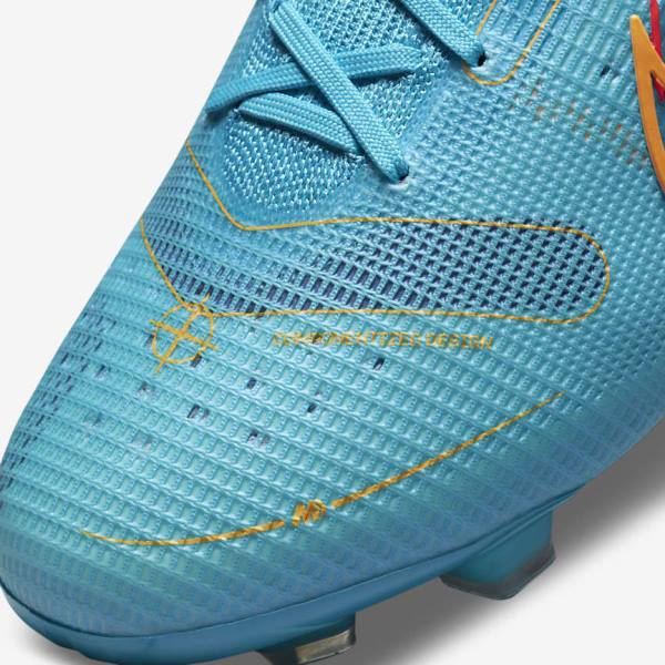 Nike Mercurial Superfly 8 Elite FG Firm-Grounds Fußballschuhe Damen Blau Orange | NK271LCM