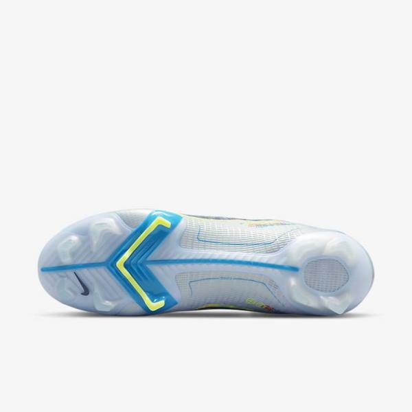 Nike Mercurial Superfly 8 Elite FG Firm-Grounds Fußballschuhe Damen Grau Hellblau Blau | NK295HQK