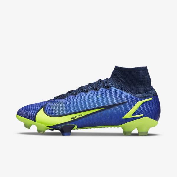 Nike Mercurial Superfly 8 Elite FG Firm-Grounds Fußballschuhe Herren Blau | NK390RAO