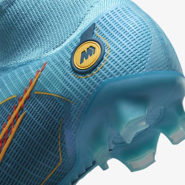 Nike Mercurial Superfly 8 Elite FG Firm-Grounds Fußballschuhe Herren Blau Orange | NK869ELO