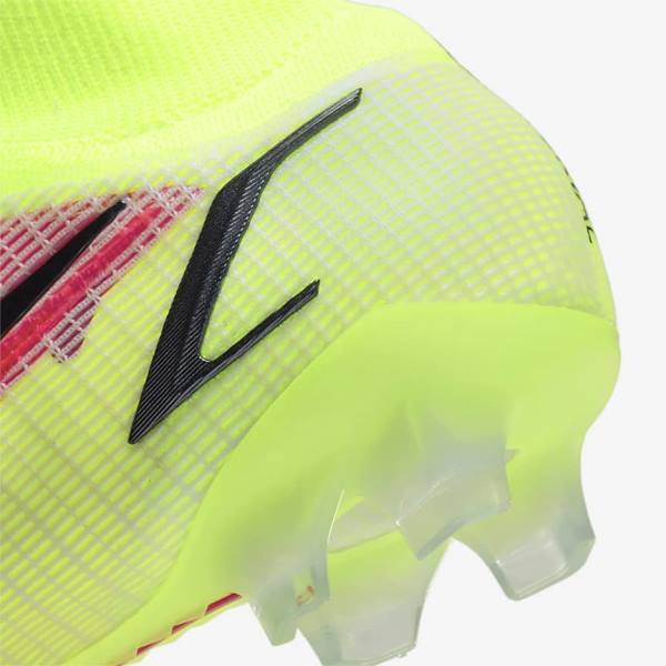 Nike Mercurial Superfly 8 Elite FG Firm-Grounds Fußballschuhe Herren Schwarz Hellrot | NK890LCM