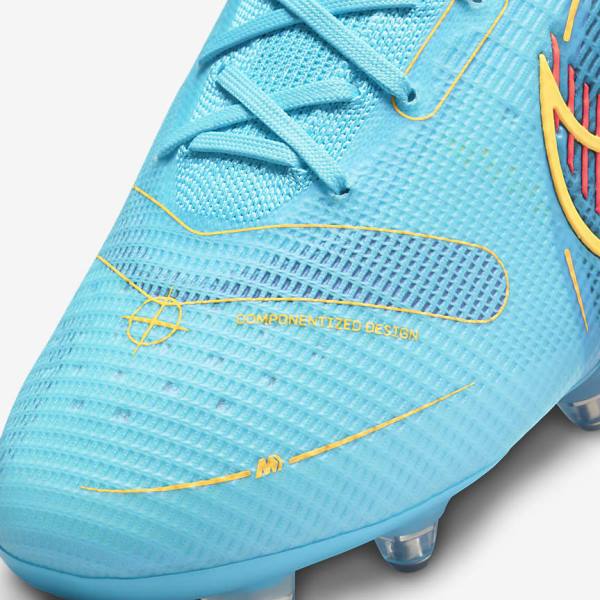 Nike Mercurial Superfly 8 Elite SG-PRO Anti-Clog Traction Soft-Ground Fußballschuhe Herren Blau Orange | NK324ZHX