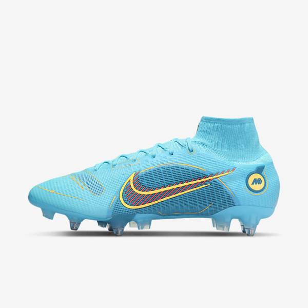 Nike Mercurial Superfly 8 Elite SG-PRO Anti-Clog Traction Soft-Ground Fußballschuhe Herren Blau Orange | NK324ZHX