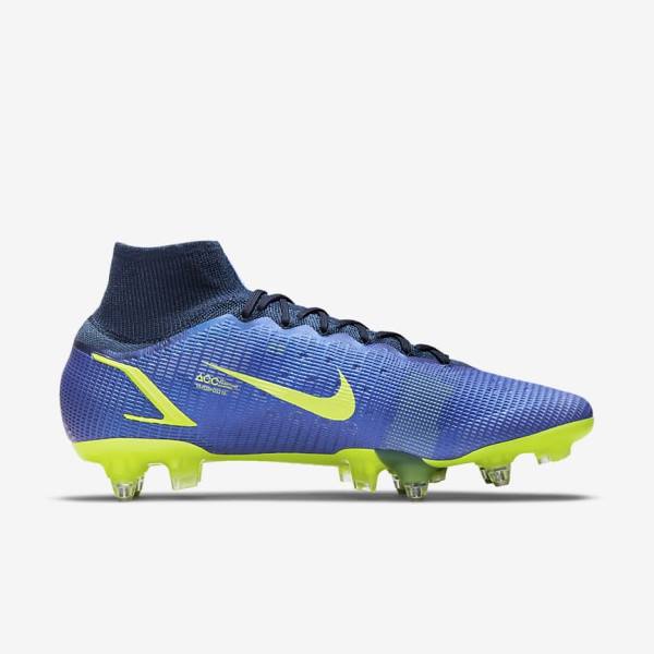 Nike Mercurial Superfly 8 Elite SG-Pro AC Soft-Ground Fußballschuhe Herren Blau | NK691LEX