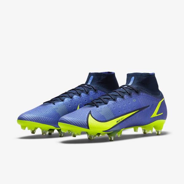 Nike Mercurial Superfly 8 Elite SG-Pro AC Soft-Ground Fußballschuhe Herren Blau | NK691LEX