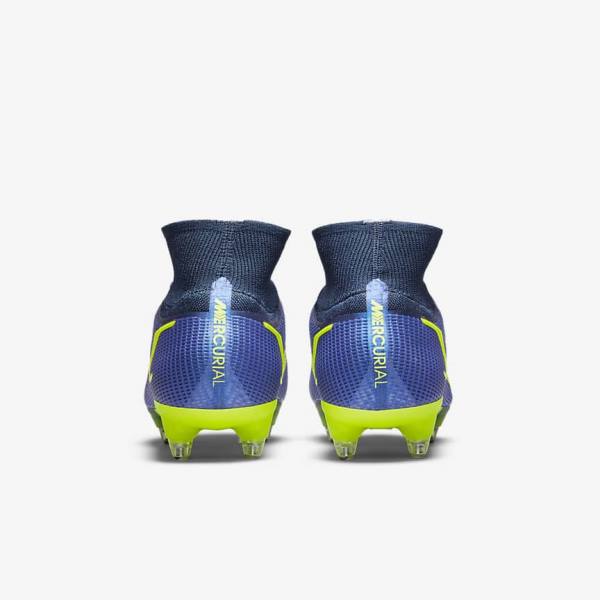 Nike Mercurial Superfly 8 Elite SG-Pro AC Soft-Ground Fußballschuhe Herren Blau | NK691LEX