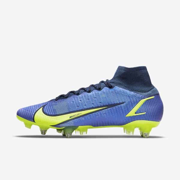 Nike Mercurial Superfly 8 Elite SG-Pro AC Soft-Ground Fußballschuhe Herren Blau | NK691LEX