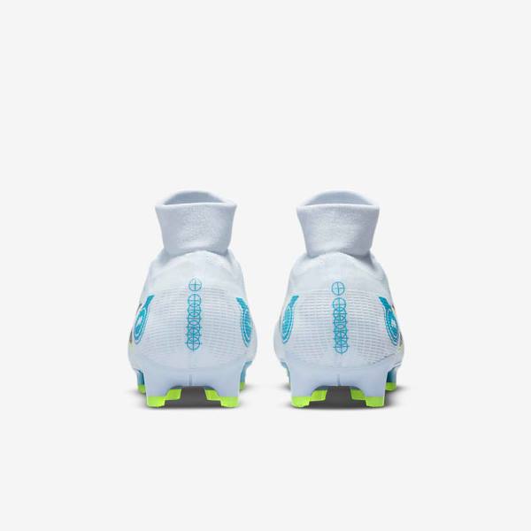 Nike Mercurial Superfly 8 Pro FG Firm-Ground Fußballschuhe Damen Grau Hellblau Dunkelblau | NK162CYN