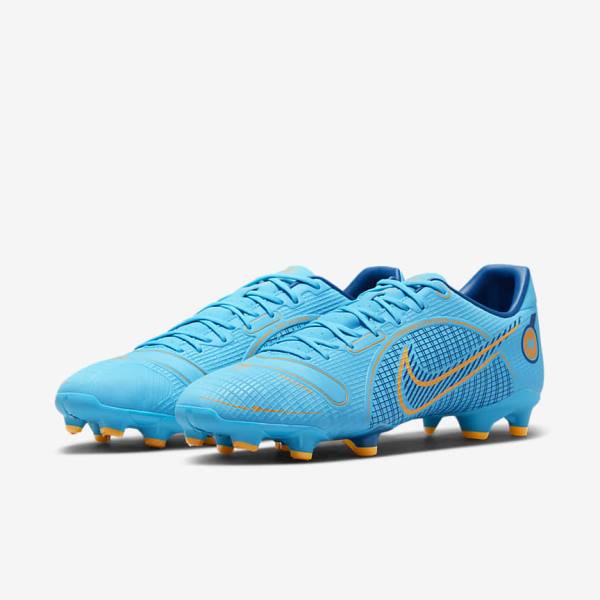 Nike Mercurial Vapor 14 Academy MG Multi-Ground Fußballschuhe Damen Blau Orange | NK026SCP