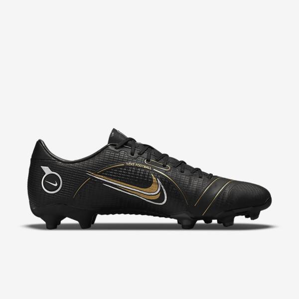 Nike Mercurial Vapor 14 Academy MG Multi-Ground Fußballschuhe Damen Schwarz Metal Silber Grau Metal Gold | NK153HVL