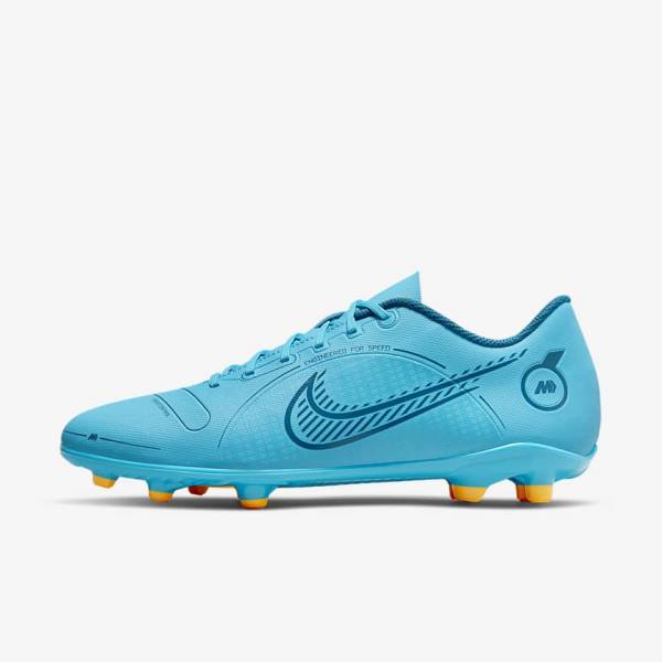 Nike Mercurial Vapor 14 Club MG Multi-Ground Fußballschuhe Damen Blau Orange | NK892DQZ