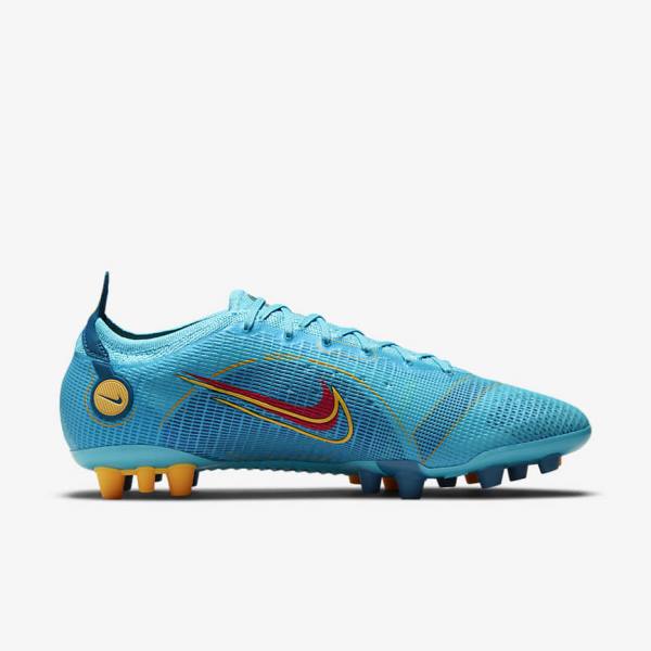 Nike Mercurial Vapor 14 Elite AG Artificial-Grounds Fußballschuhe Herren Blau Orange | NK136KCG