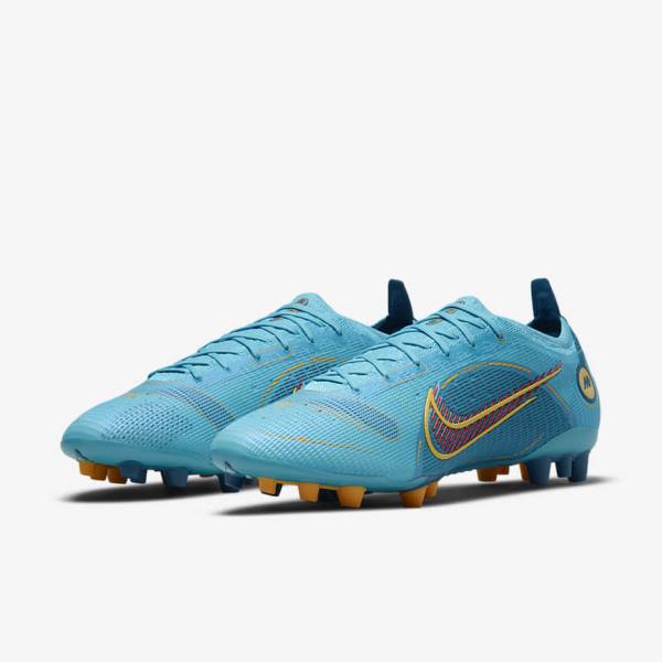 Nike Mercurial Vapor 14 Elite AG Artificial-Grounds Fußballschuhe Herren Blau Orange | NK136KCG