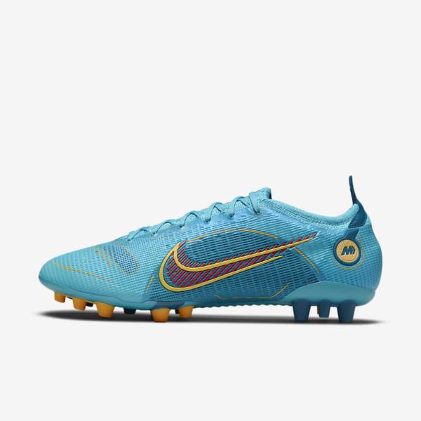 Nike Mercurial Vapor 14 Elite AG Artificial-Grounds Fußballschuhe Herren Blau Orange | NK136KCG