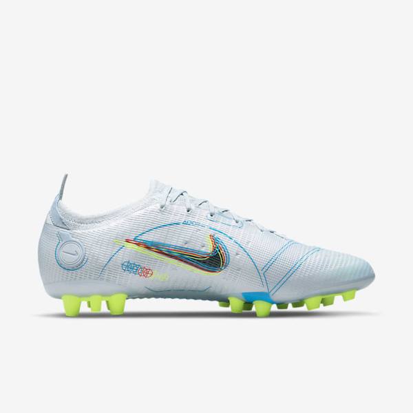 Nike Mercurial Vapor 14 Elite AG Artificial-Grounds Fußballschuhe Damen Grau Hellblau Orange Blau | NK143LMU