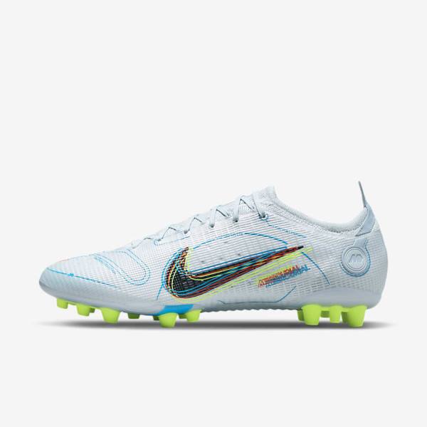 Nike Mercurial Vapor 14 Elite AG Artificial-Grounds Fußballschuhe Damen Grau Hellblau Orange Blau | NK143LMU