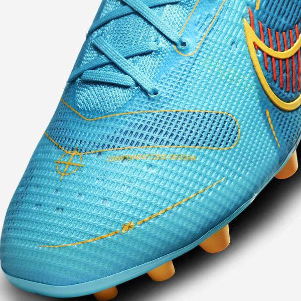 Nike Mercurial Vapor 14 Elite AG Artificial-Grounds Fußballschuhe Damen Blau Orange | NK620OWB