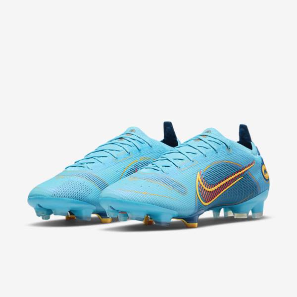 Nike Mercurial Vapor 14 Elite FG Firm-Grounds Fußballschuhe Herren Blau Orange | NK129SBJ