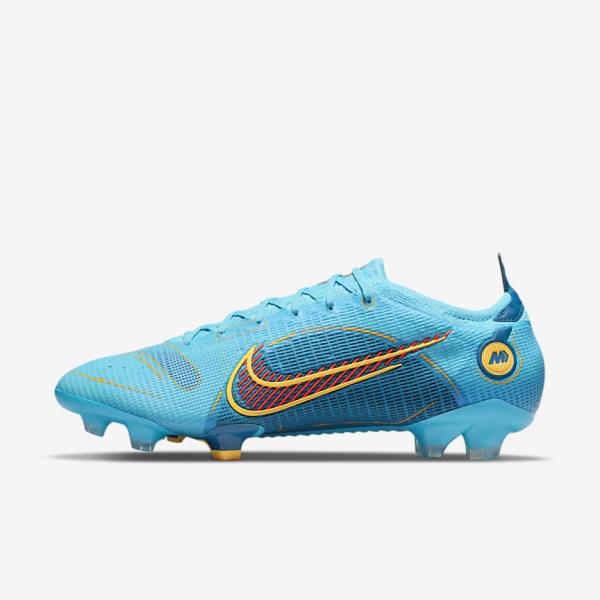 Nike Mercurial Vapor 14 Elite FG Firm-Grounds Fußballschuhe Herren Blau Orange | NK129SBJ