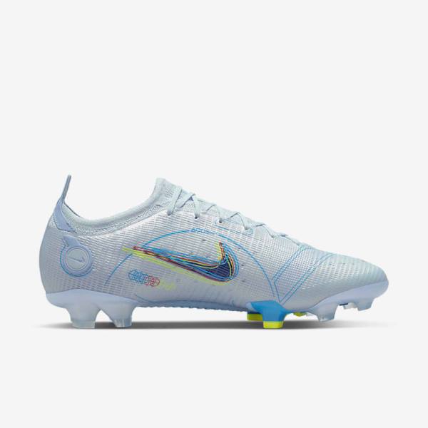 Nike Mercurial Vapor 14 Elite FG Firm-Grounds Fußballschuhe Herren Grau Hellblau Blau | NK854IAJ