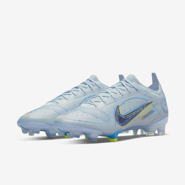 Nike Mercurial Vapor 14 Elite FG Firm-Grounds Fußballschuhe Herren Grau Hellblau Blau | NK854IAJ