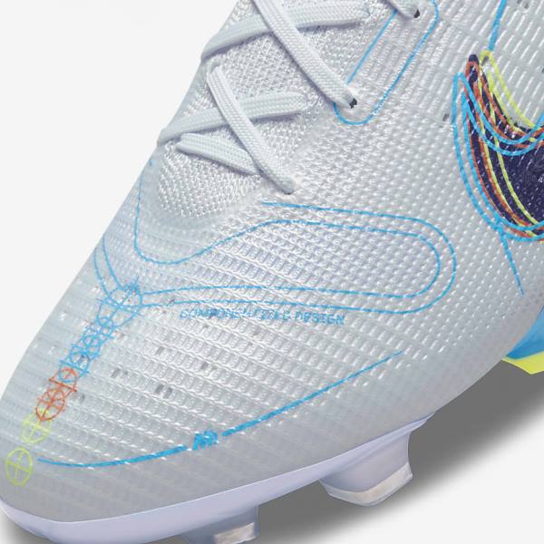 Nike Mercurial Vapor 14 Elite FG Firm-Grounds Fußballschuhe Damen Grau Hellblau Blau | NK892OUN